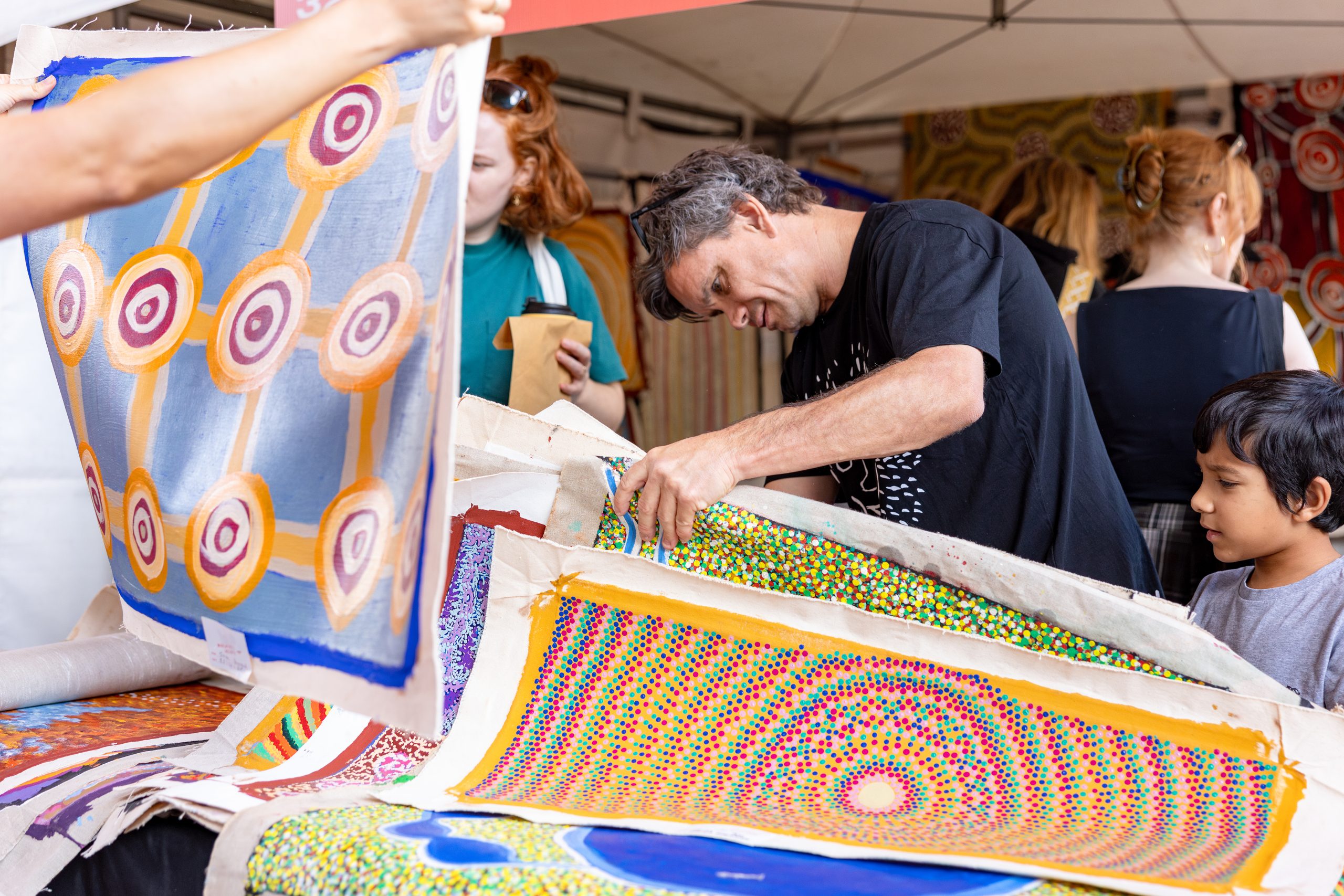 Warlayirti Artists, Revealed Aboriginal Art Market, WA Museum Boola Bardip, Boorloo (Perth), 2026, photo: Luke Riley, courtesy of WAM